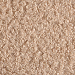 Meridian Furniture Genesis Faux Shearling Upholstered Twin Bed Plush Teddy Fabric Modern Floating Platform Frame Beige GenesisTan-T