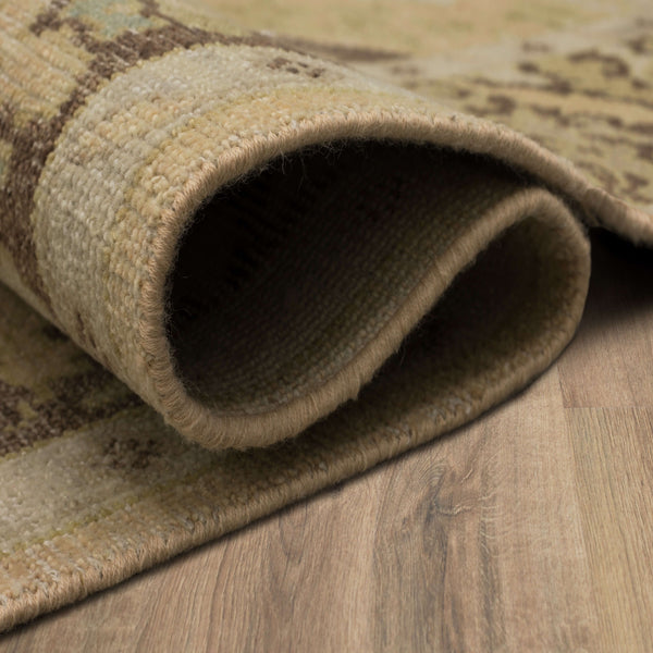 Karastan Rugs Artemisia By Bobby Berk Gloriosa Hand Knotted Flatwoven Wool Area Rug Gold 9' x 12'