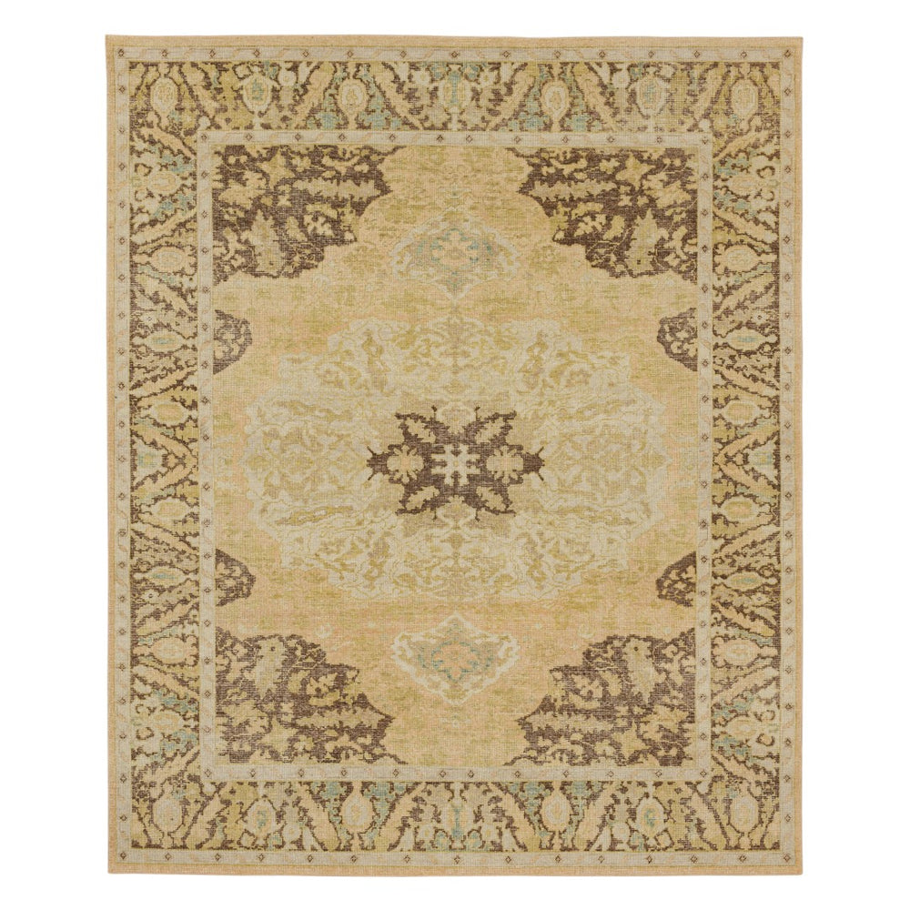 Karastan Rugs Artemisia By Bobby Berk Gloriosa Hand Knotted Flatwoven Wool Area Rug Gold 9' x 12'