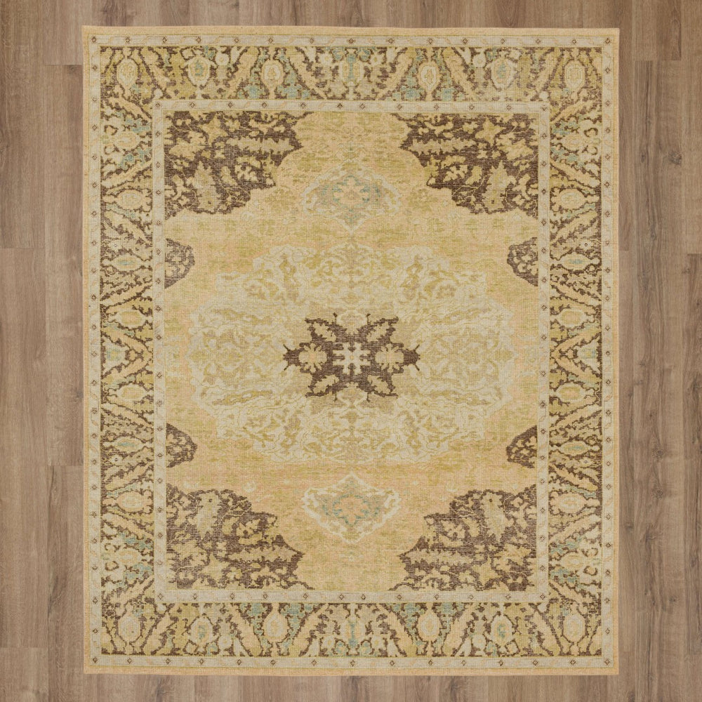 Karastan Rugs Artemisia By Bobby Berk Gloriosa Hand Knotted Flatwoven Wool Area Rug Gold 9' x 12'