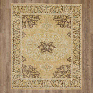 Karastan Rugs Artemisia By Bobby Berk Gloriosa Hand Knotted Flatwoven Wool Area Rug Gold 9' x 12'