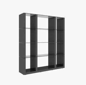 Cloud Modern Wall Unit with Durable Wood & Unique Glass Base – Contemporary Classic Design
