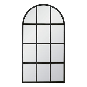 Grid Arched Mirror Matte Black Oak 6691.MBO Essentials for Living