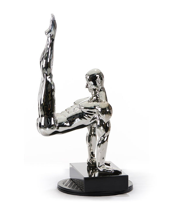 VIG Furniture Sz0173 Silver Gymnast-B Sculpture — 24" Modern Metallic Art Piece, Hand-Finished Dynamic Motion Accent VGTHSZ0173-SLV