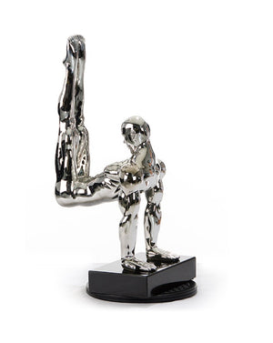 VIG Furniture Sz0173 Silver Gymnast-B Sculpture — 24" Modern Metallic Art Piece, Hand-Finished Dynamic Motion Accent VGTHSZ0173-SLV