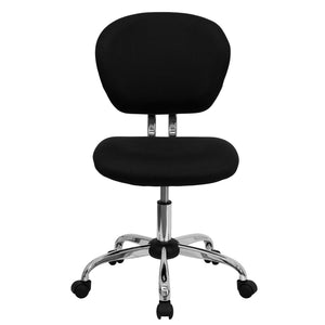 English Elm Beverly Mid-Back Mesh Ergonomic Task Chair with Chrome Base for Ultimate Comfort and Productivity Black H-2376-F-BK-GG