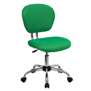 English Elm Beverly Mid-Back Mesh Ergonomic Task Chair with Chrome Base for Ultimate Comfort and Productivity Bright Green H-2376-F-BRGRN-GG