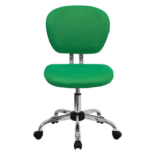 English Elm Beverly Mid-Back Mesh Ergonomic Task Chair with Chrome Base for Ultimate Comfort and Productivity Bright Green H-2376-F-BRGRN-GG