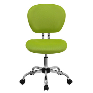 English Elm Beverly Mid-Back Mesh Ergonomic Task Chair with Chrome Base for Ultimate Comfort and Productivity Apple Green H-2376-F-GN-GG