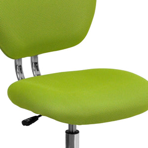 English Elm Beverly Mid-Back Mesh Ergonomic Task Chair with Chrome Base for Ultimate Comfort and Productivity Apple Green H-2376-F-GN-GG
