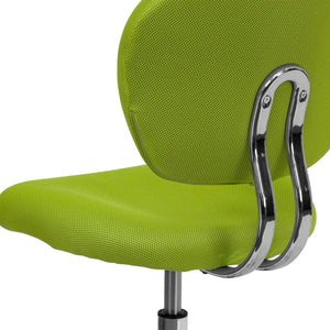 English Elm Beverly Mid-Back Mesh Ergonomic Task Chair with Chrome Base for Ultimate Comfort and Productivity Apple Green H-2376-F-GN-GG