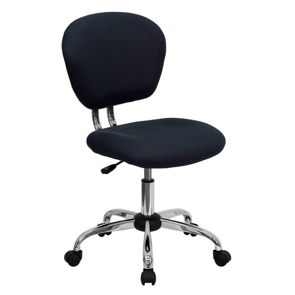 English Elm Beverly Mid-Back Mesh Ergonomic Task Chair with Chrome Base for Ultimate Comfort and Productivity Gray H-2376-F-GY-GG