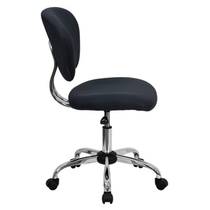 English Elm Beverly Mid-Back Mesh Ergonomic Task Chair with Chrome Base for Ultimate Comfort and Productivity Gray H-2376-F-GY-GG
