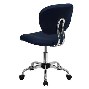 English Elm Beverly Mid-Back Mesh Ergonomic Task Chair with Chrome Base for Ultimate Comfort and Productivity Navy H-2376-F-NAVY-GG