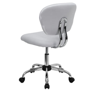 English Elm Beverly Mid-Back Mesh Ergonomic Task Chair with Chrome Base for Ultimate Comfort and Productivity White H-2376-F-WHT-GG