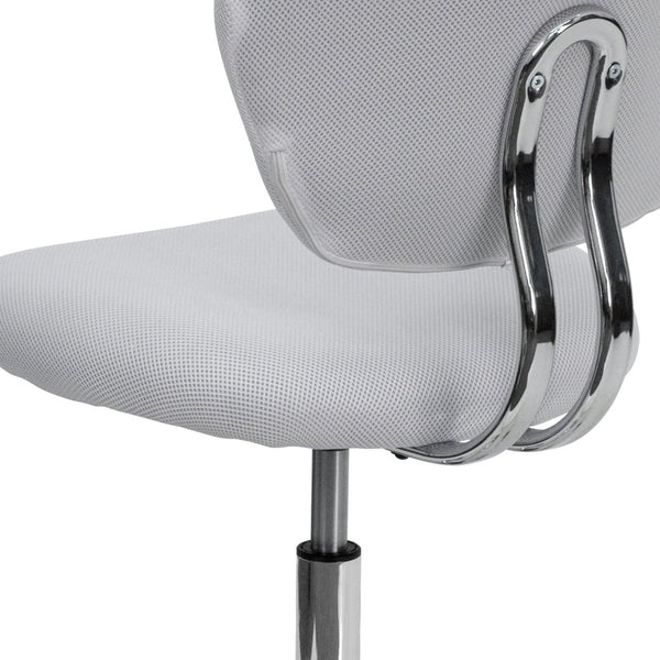 English Elm Beverly Mid-Back Mesh Ergonomic Task Chair with Chrome Base for Ultimate Comfort and Productivity White H-2376-F-WHT-GG