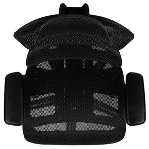 English Elm LO Ergonomic Mesh Office Chair with Adjustable Headrest, Lumbar Support, Synchro-Tilt for Comfort Black H-LC-1388F-1K-BK-GG