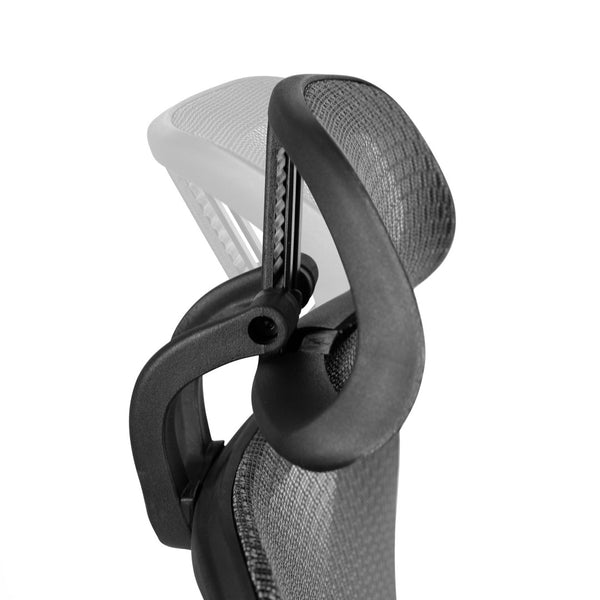 English Elm LO Ergonomic Mesh Office Chair with Adjustable Headrest, Lumbar Support, Synchro-Tilt for Comfort Gray H-LC-1388F-1K-GY-GG