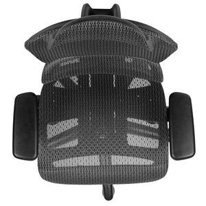 English Elm LO Ergonomic Mesh Office Chair with Adjustable Headrest, Lumbar Support, Synchro-Tilt for Comfort Gray H-LC-1388F-1K-GY-GG