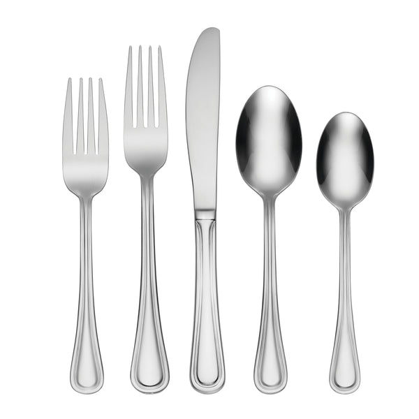 Lenox Hollis 74 Piece Stainless Steel Flatware Set Service for 12 with Mirror Finish H081074A