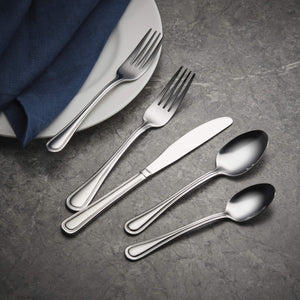 Lenox Hollis 74 Piece Stainless Steel Flatware Set Service for 12 with Mirror Finish H081074A