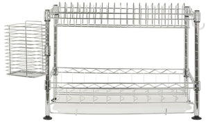 Safavieh Darina Two-Tier Adjustable Chrome Wire Dish Rack - Space-Saving Design For Modern Kitchens & Rvs HAC1000A