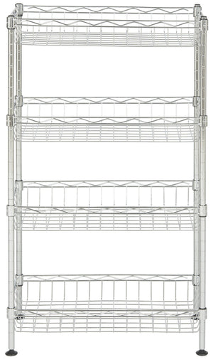 Safavieh Gaston 4 Tier Chrome Wire Mini Rack – Stylish & Versatile Storage Solution For Every Room In Your Home HAC1001A