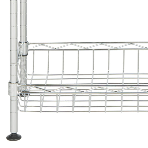 Safavieh Gaston 4 Tier Chrome Wire Mini Rack – Stylish & Versatile Storage Solution For Every Room In Your Home HAC1001A