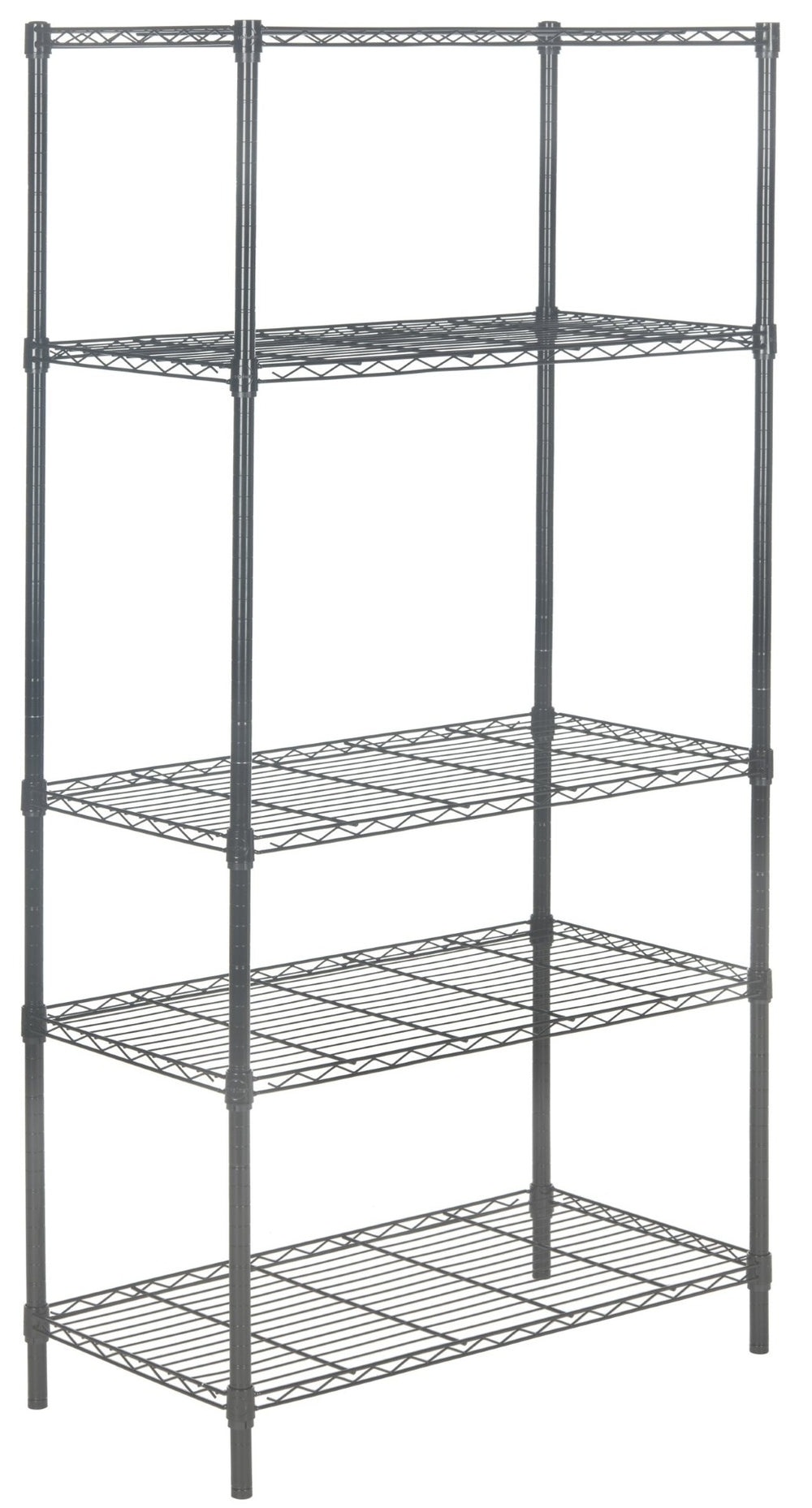 Safavieh Ceasar 5-Tier Chrome Wire Adjustable Rack - Heavy-Duty Storage For Kitchens, Garages, And More! HAC1006A