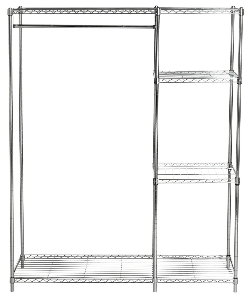 Safavieh Betsy Chrome Wire Adjustable Garment Rack - Stylish, Portable Storage For Clothes, Easy Assembly & Versatile Use HAC1008A