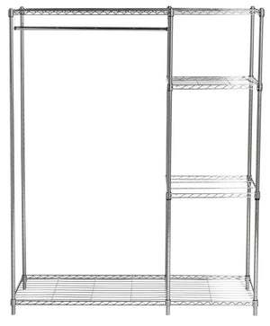 Safavieh Betsy Chrome Wire Adjustable Garment Rack - Stylish, Portable Storage For Clothes, Easy Assembly & Versatile Use HAC1008A