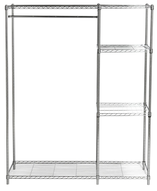 Safavieh Betsy Chrome Wire Adjustable Garment Rack - Stylish, Portable Storage For Clothes, Easy Assembly & Versatile Use HAC1008A