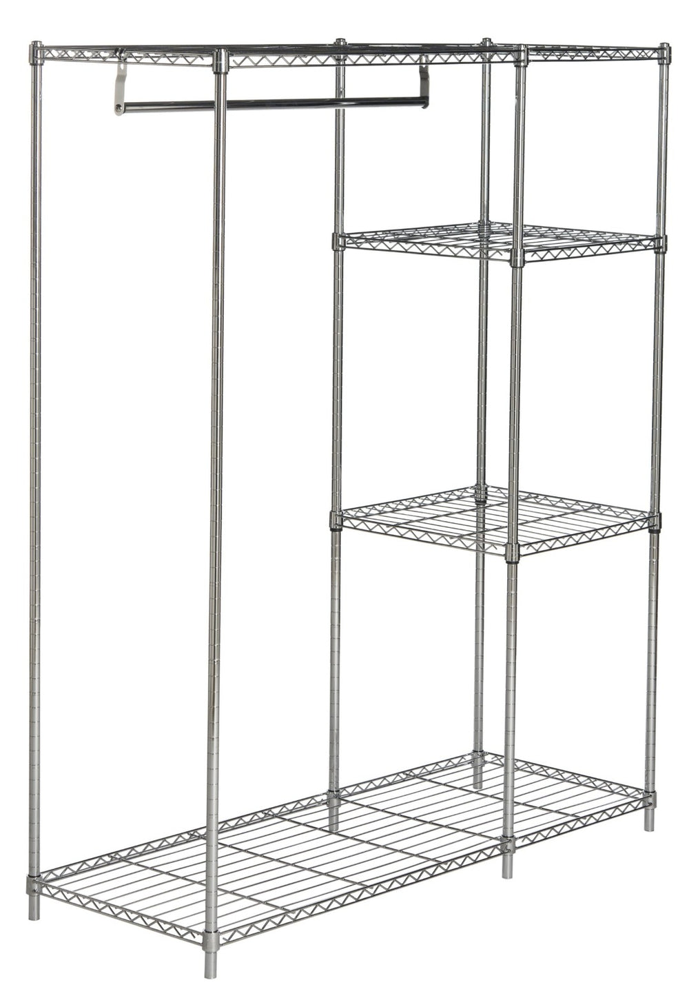 Safavieh Betsy Chrome Wire Adjustable Garment Rack - Stylish, Portable Storage For Clothes, Easy Assembly & Versatile Use HAC1008A