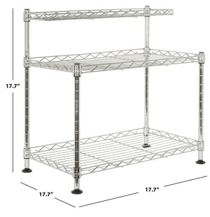 Safavieh Marcel Chrome Wire Mini Rack – Versatile 3-Tier Storage Organizer For Kitchens, Gardens & More! HAC1010A