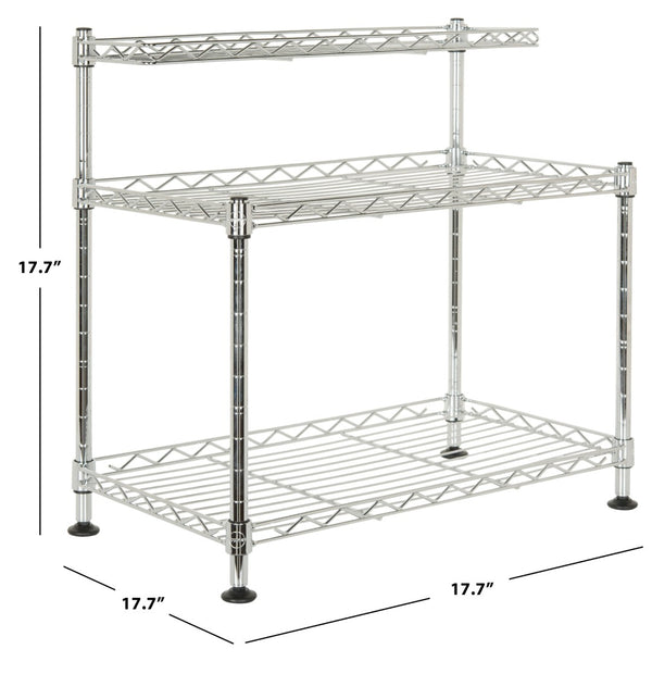 Safavieh Marcel Chrome Wire Mini Rack – Versatile 3-Tier Storage Organizer For Kitchens, Gardens & More! HAC1010A
