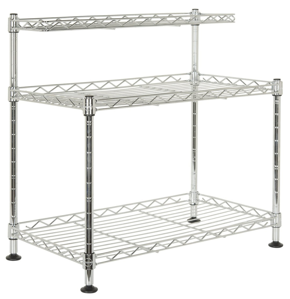 Safavieh Marcel Chrome Wire Mini Rack – Versatile 3-Tier Storage Organizer For Kitchens, Gardens & More! HAC1010A