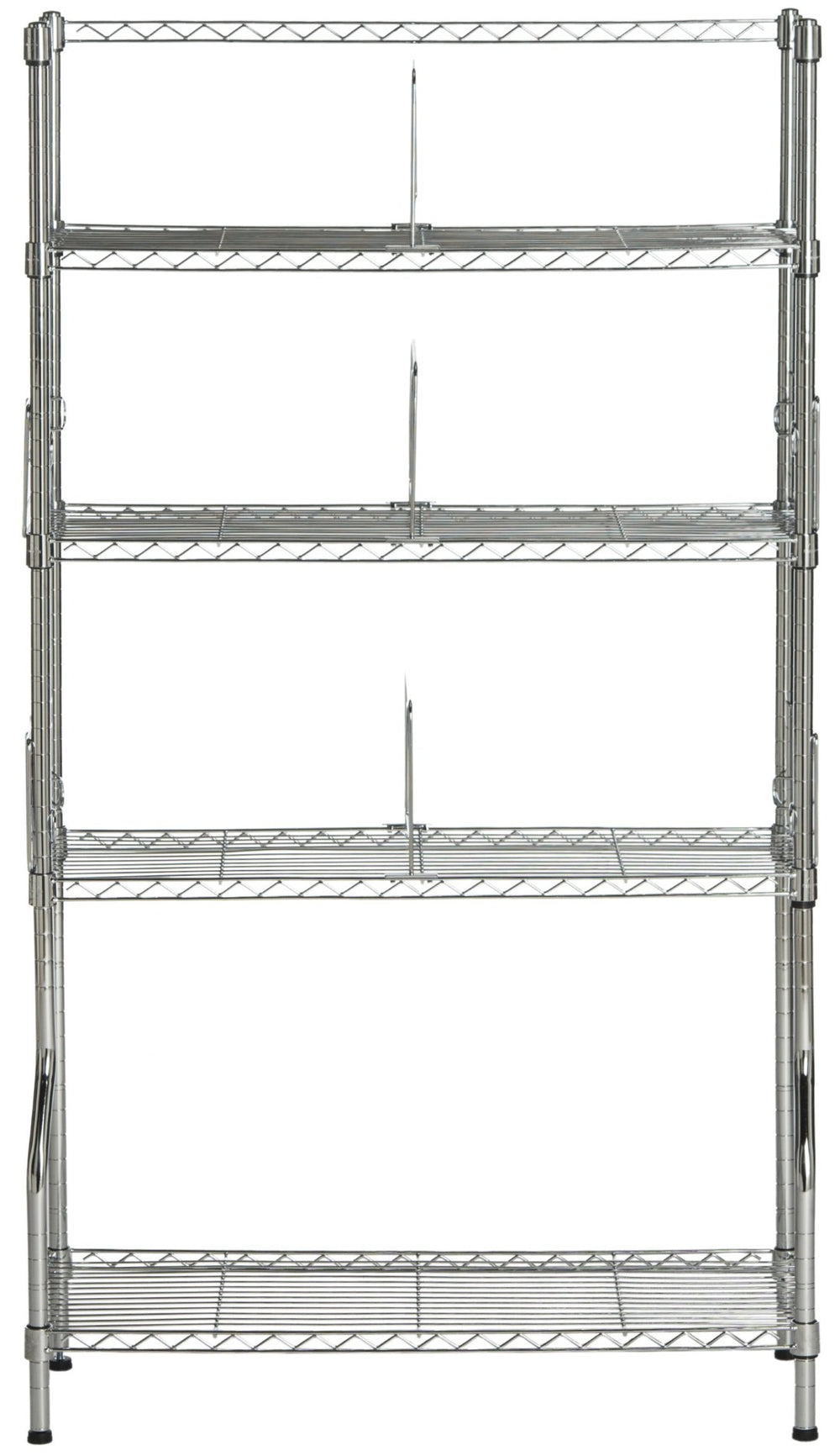 Safavieh Fernand Chrome Wire Book Rack - Modern Industrial 5-Tier Organizer For Home Office & Study Space HAC1017A