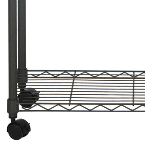 Safavieh Giorgio Chrome Double-Rod Clothes Rack - Elegant, Space-Saving Storage With Integrated Shelving Solutions HAC1019A