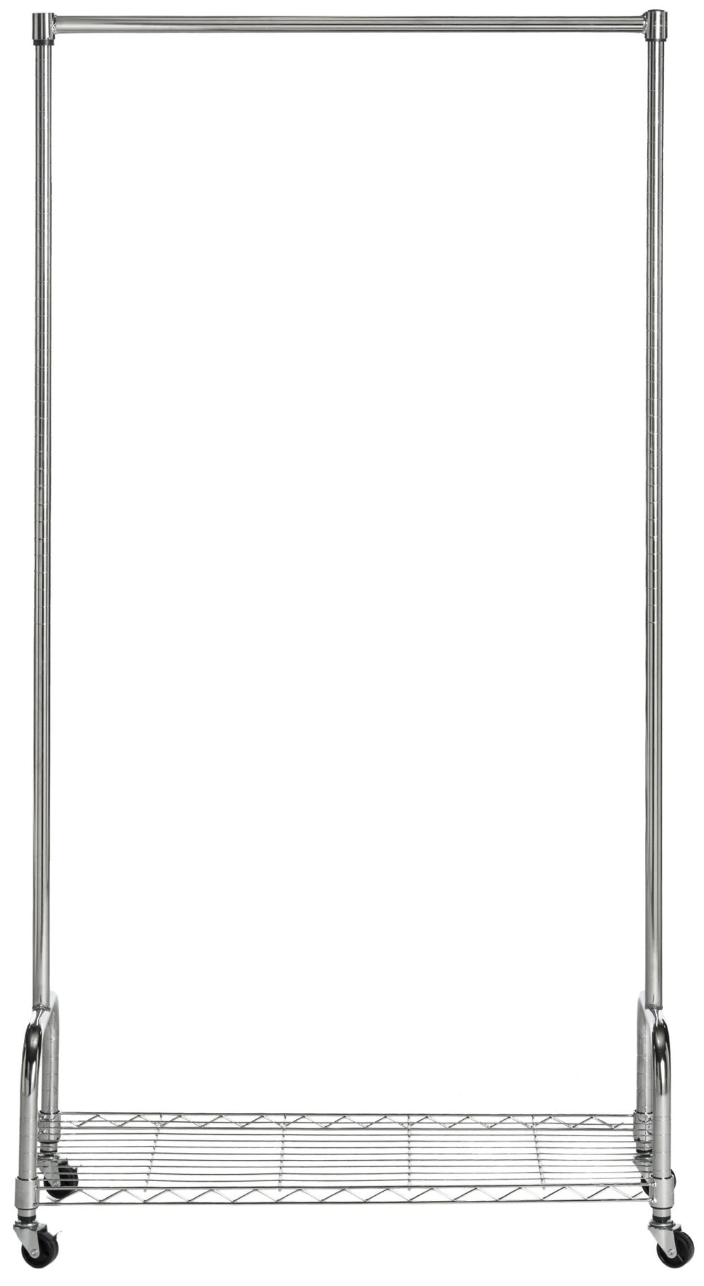 Safavieh Christian Chrome Wire Single Rod Clothes Rack - Stylish, Durable & Portable Wardrobe Organizer HAC1020A