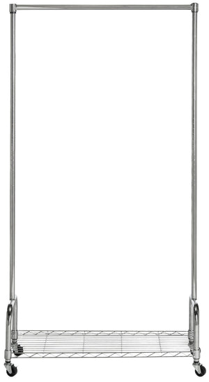 Safavieh Christian Chrome Wire Single Rod Clothes Rack - Stylish, Durable & Portable Wardrobe Organizer HAC1020A