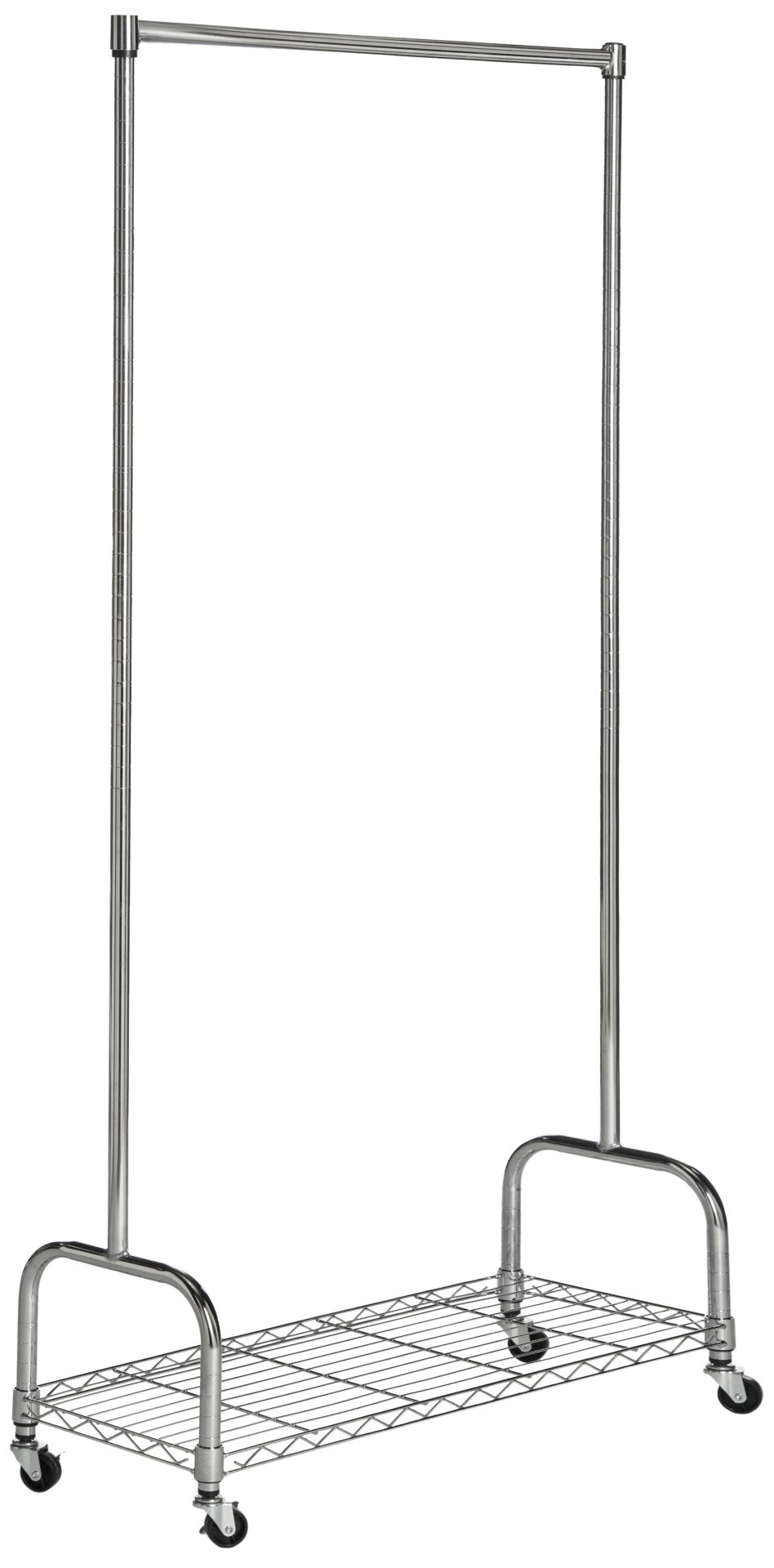 Safavieh Christian Chrome Wire Single Rod Clothes Rack - Stylish, Durable & Portable Wardrobe Organizer HAC1020A