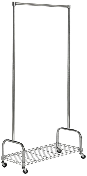 Safavieh Christian Chrome Wire Single Rod Clothes Rack - Stylish, Durable & Portable Wardrobe Organizer HAC1020A