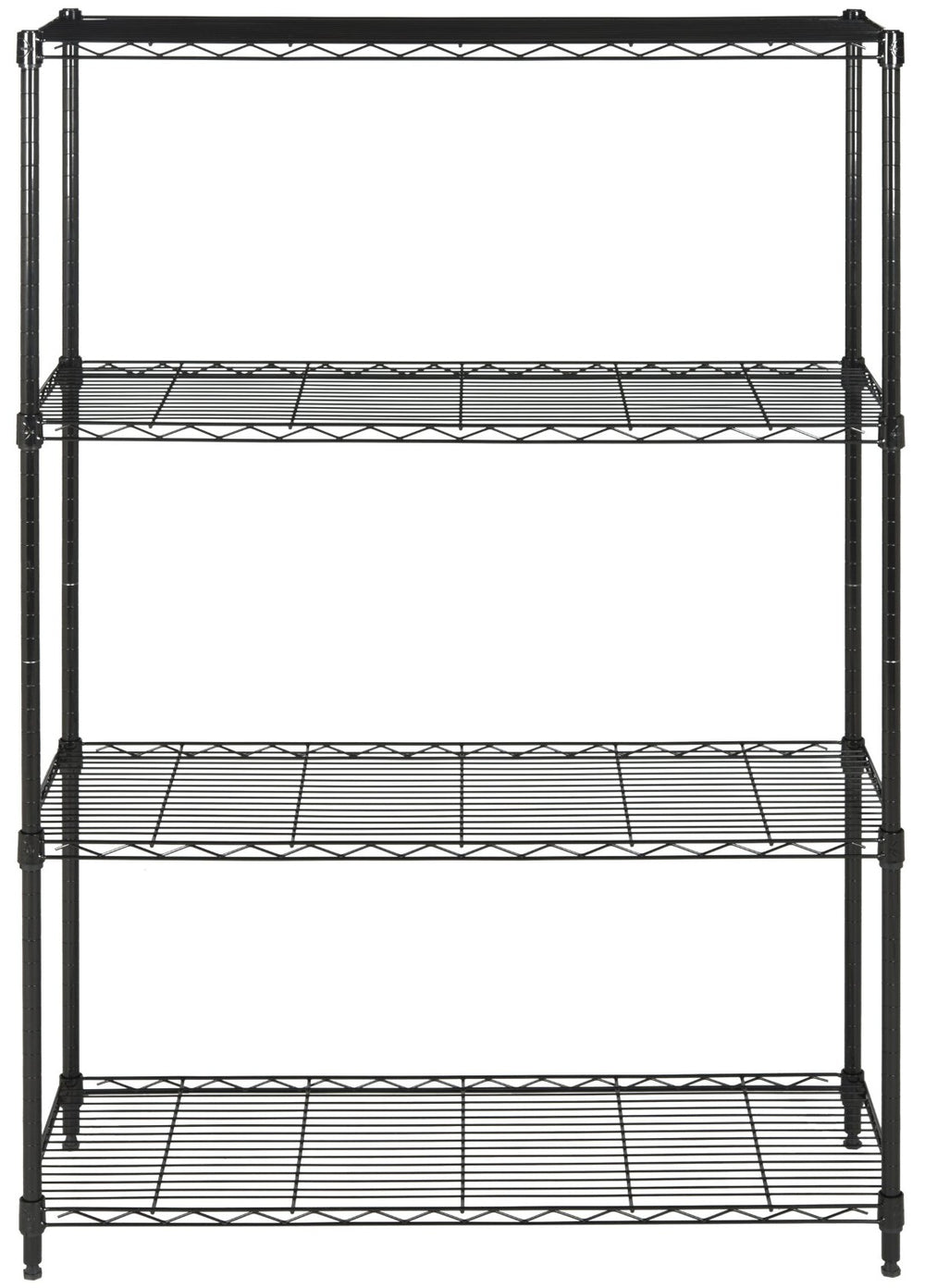 Safavieh Delta 4 Tier Chrome Wire Shelving Unit - Versatile Storage Rack For Kitchen, Garage & Closet Solutions HAC2001A