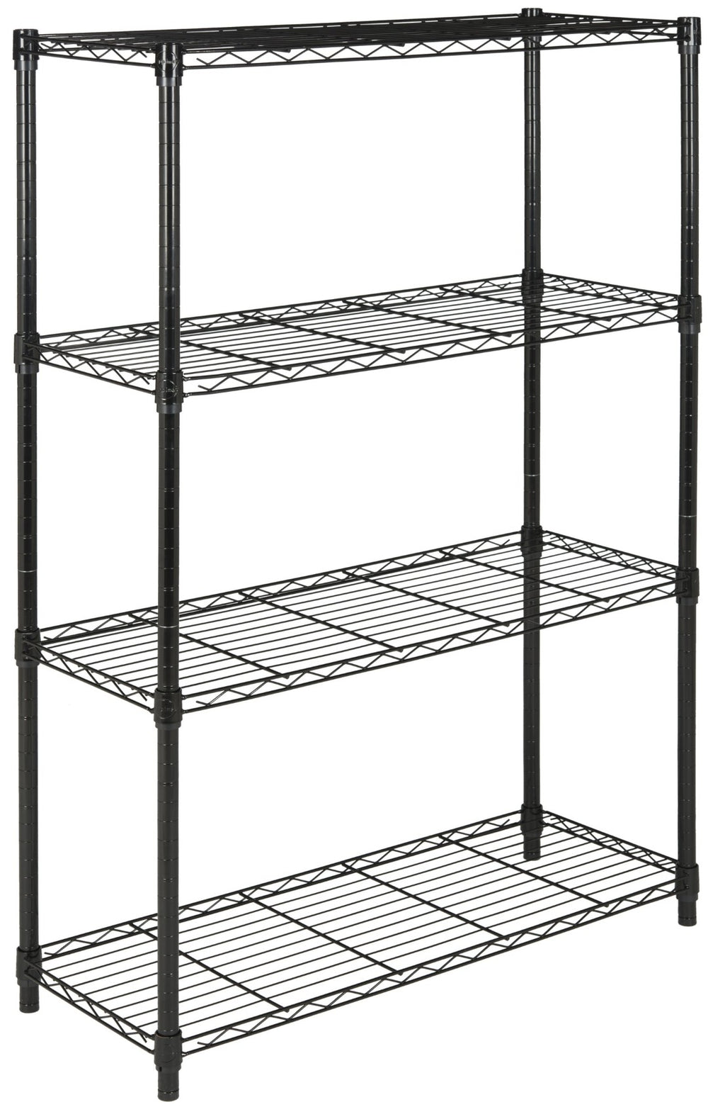 Safavieh Bravo 4-Tier Chrome Wire Shelving Unit - Versatile Storage Solution For Home, Office & Retail Use HAC2002A