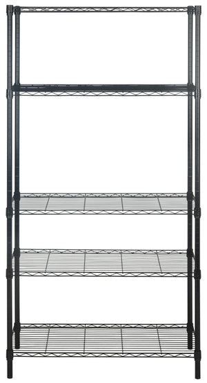 Safavieh Alpha 5-Tier Versatile Wire Shelving Unit For Efficient Storage In Home, Garage, Office, Or Pantry Black HAC2003A
