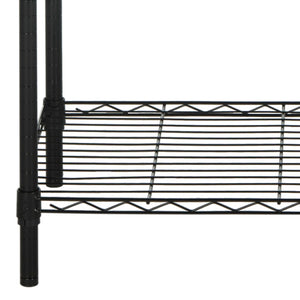 Safavieh Alpha 5-Tier Versatile Wire Shelving Unit For Efficient Storage In Home, Garage, Office, Or Pantry Black HAC2003A