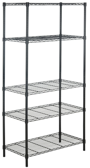 Safavieh Alpha 5-Tier Versatile Wire Shelving Unit For Efficient Storage In Home, Garage, Office, Or Pantry Black HAC2003A