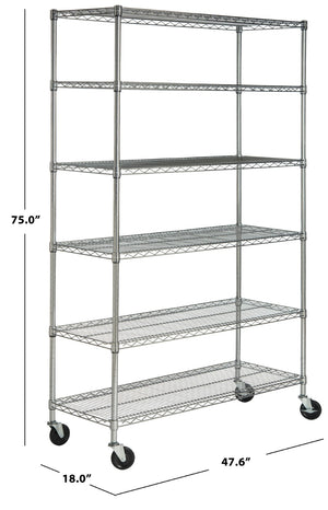 Safavieh Juliet 6-Tier Heavy Duty Chrome Wire Shelving Unit – Maximize Storage In Garage, Workshop & More! HAC2005A