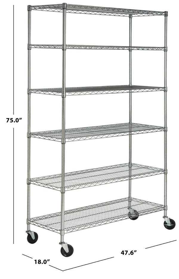 Safavieh Juliet 6-Tier Heavy Duty Chrome Wire Shelving Unit – Maximize Storage In Garage, Workshop & More! HAC2005A