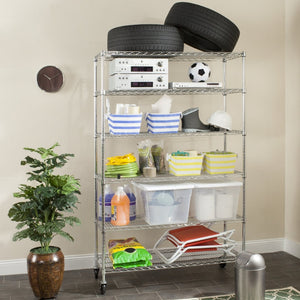 Safavieh Juliet 6-Tier Heavy Duty Chrome Wire Shelving Unit – Maximize Storage In Garage, Workshop & More! HAC2005A